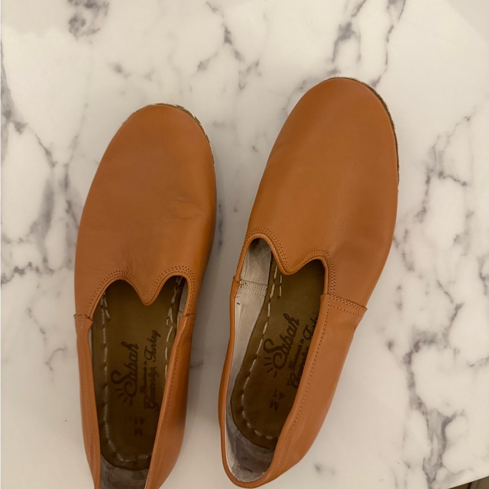 Sabah Men's Leather Shoes - Tan